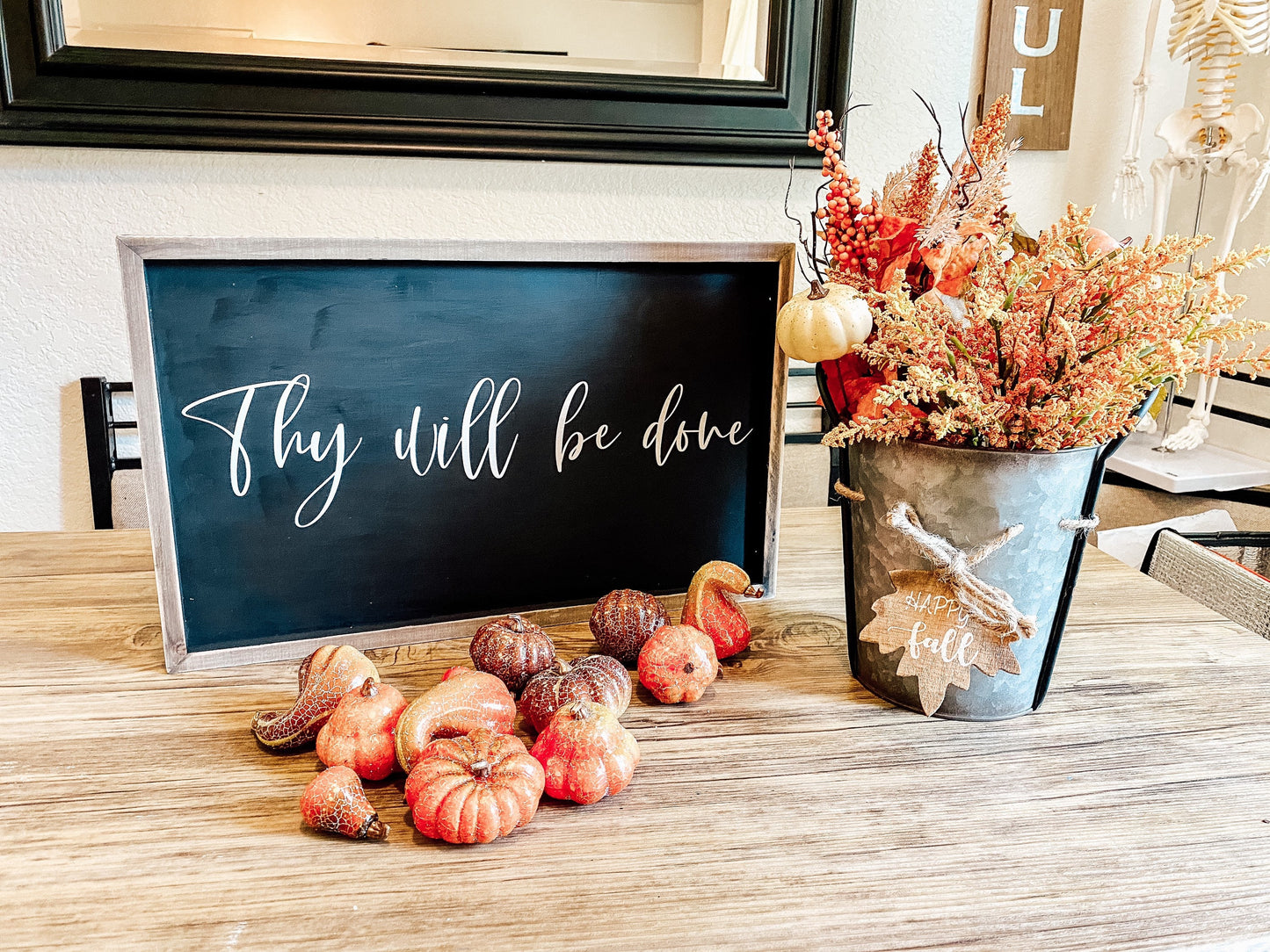 Thy Will Be Done Prayer Rustic / Farmhouse Wall Hanging