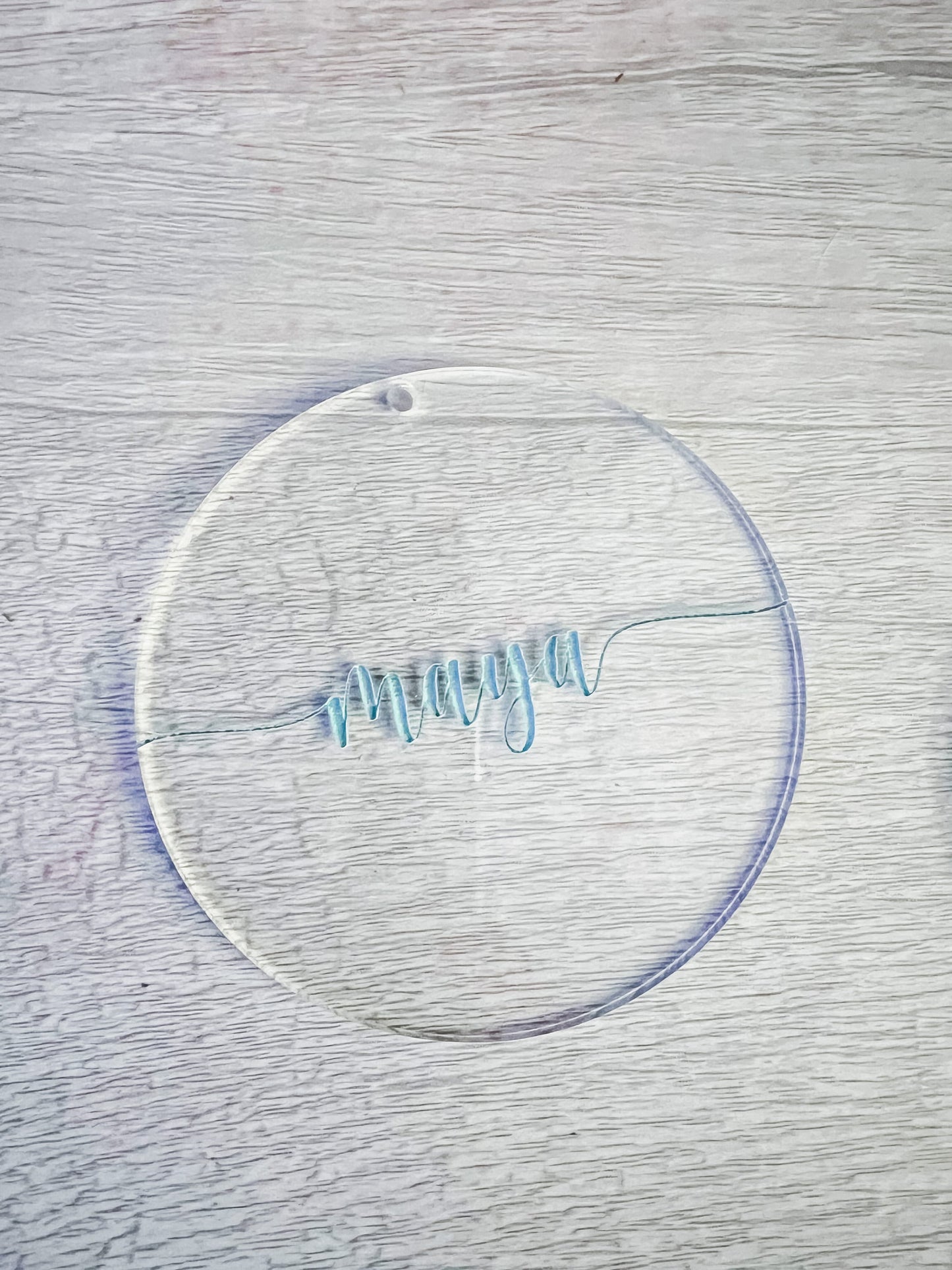 Acrylic Personalized Name Ornament | Child’s Name Ornament | Wedding Ornament