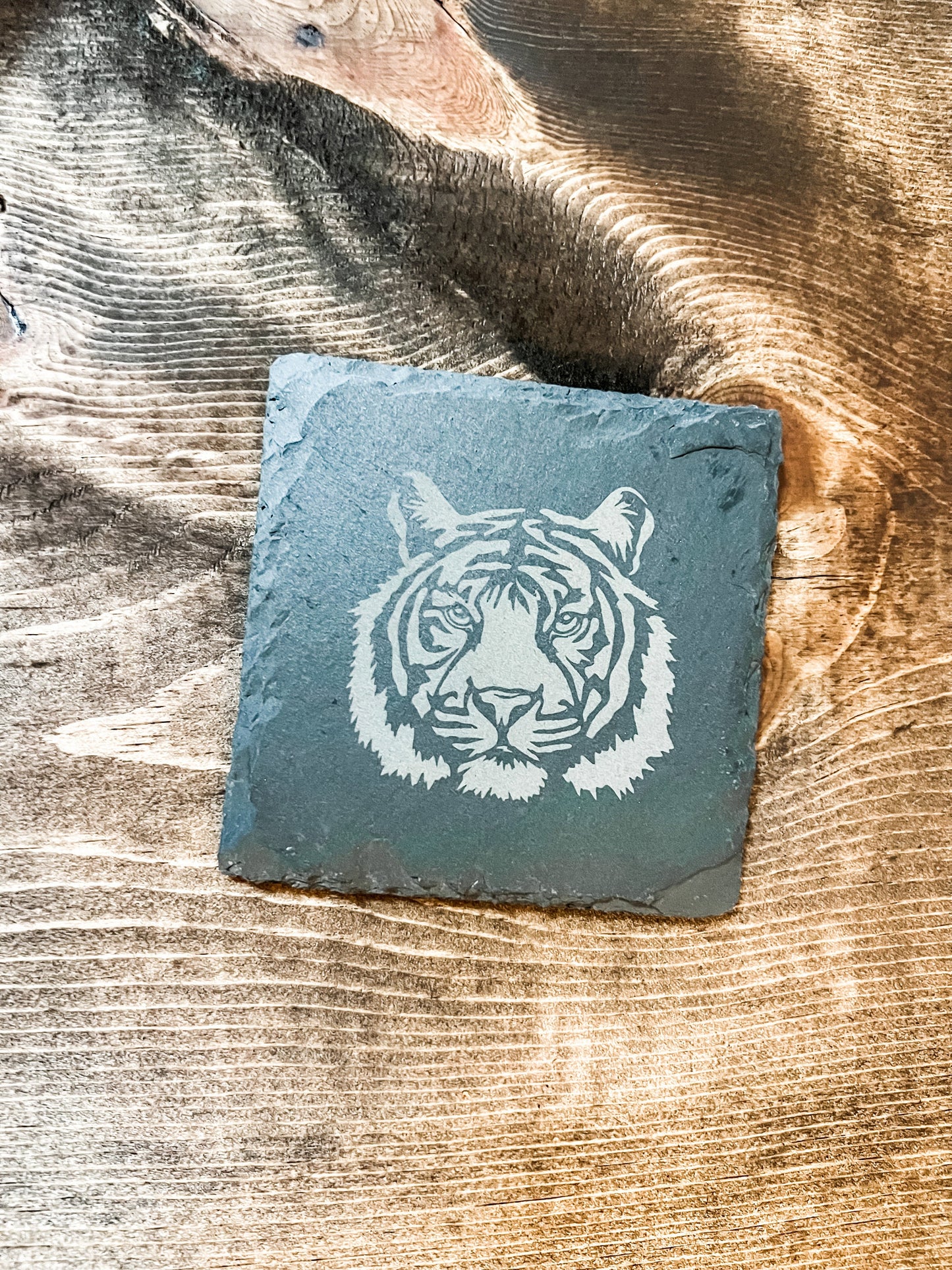 Personalized Photo Slate | Custom Design Laser Engraved Slate Coaster Set