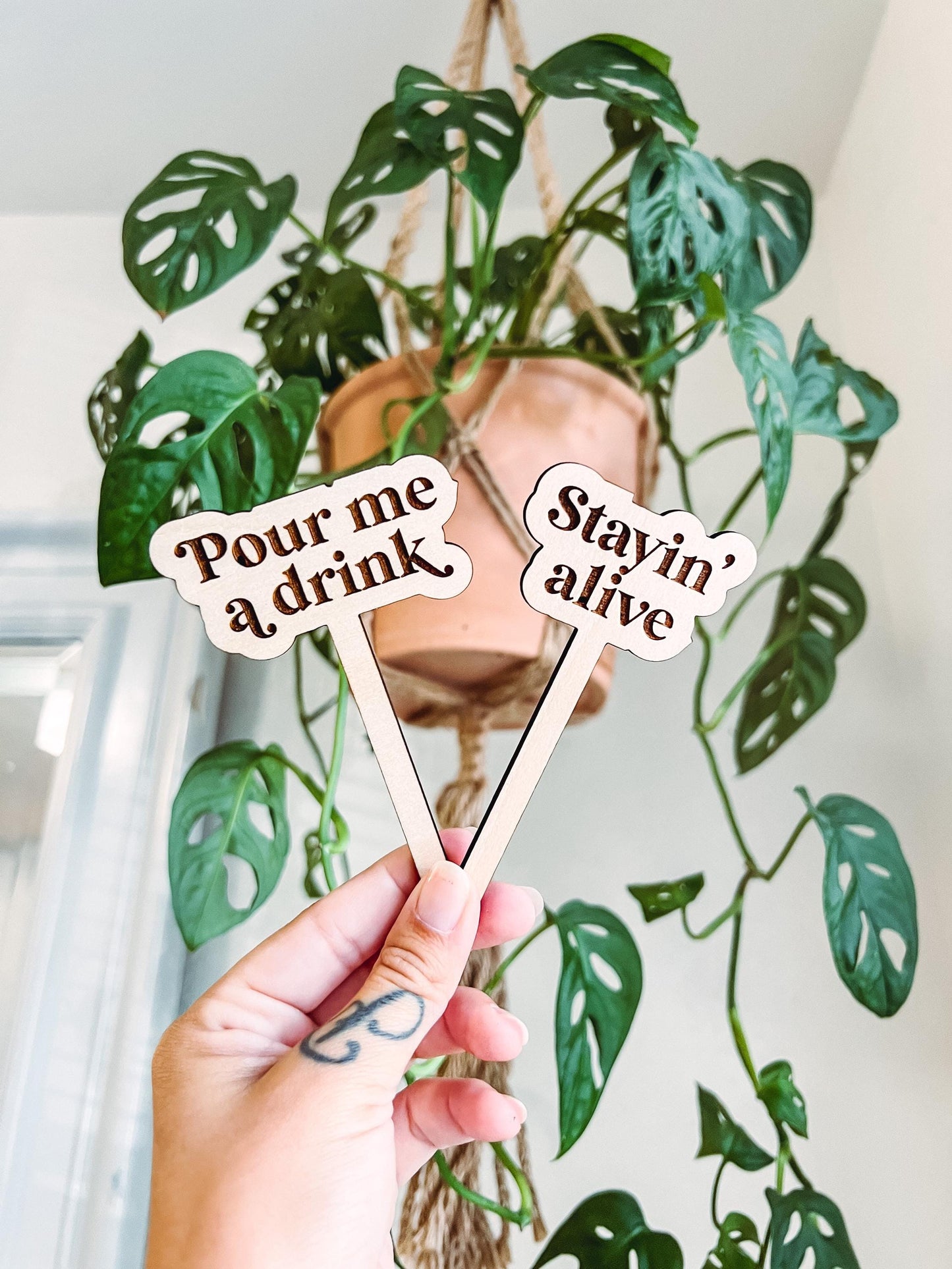 Funny Personalized Wooden Plant Stakes, Custom Plant Markers, Garden Stake, Garden Decor, Plant Accessories, Funny Plant Markers, Plant Sign