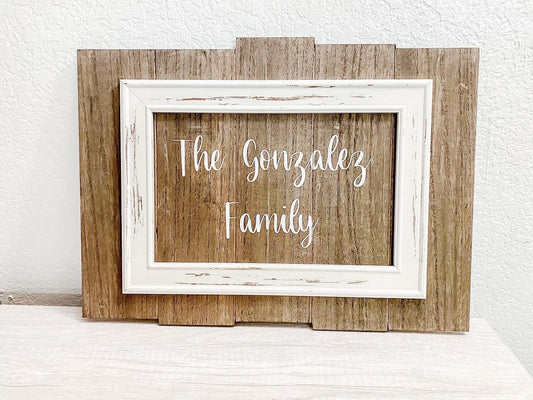 The Family Sign Rustic Home Decor / Custom Farmhouse Sign