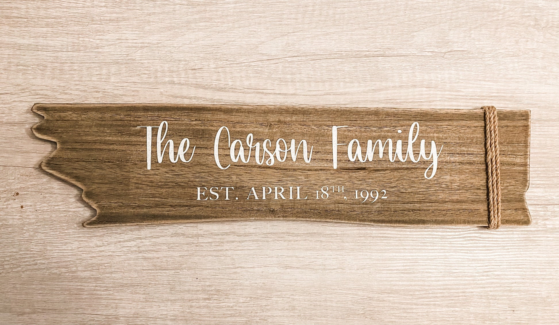 Family Name Wedding Anniversary Custom Sign