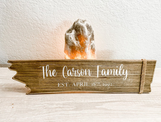 Family Name Wedding Anniversary Custom Sign