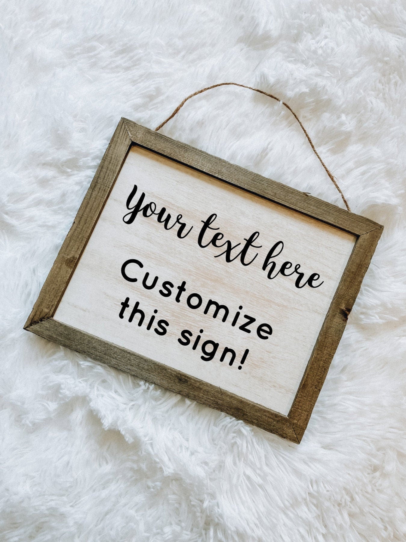 Customizable Framed Rustic Wood Sign / Personalize This Sign!