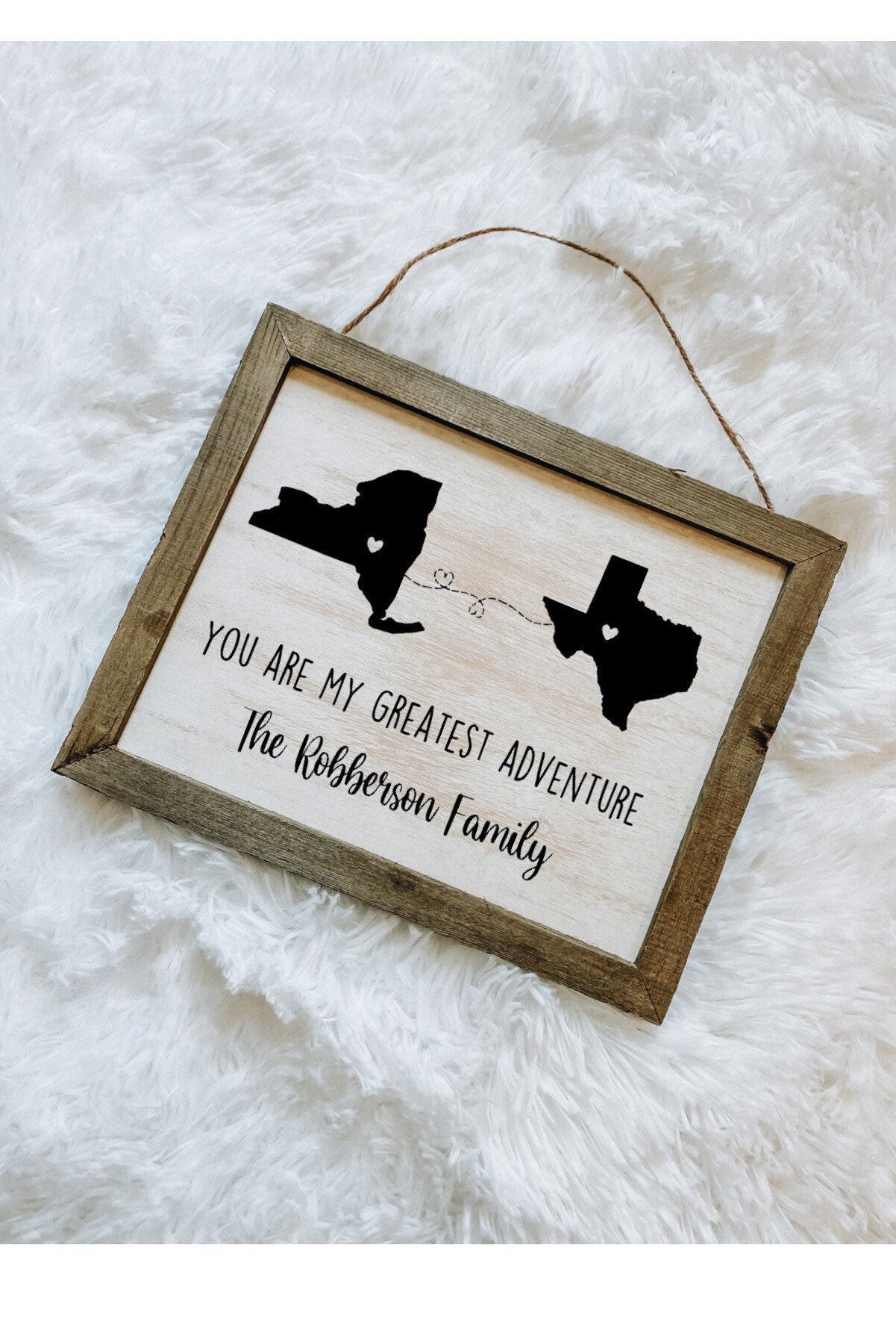 You Are My Greatest Adventure | Home Is Where the Heart Is Custom State to State Cross Country Family Moving Sign