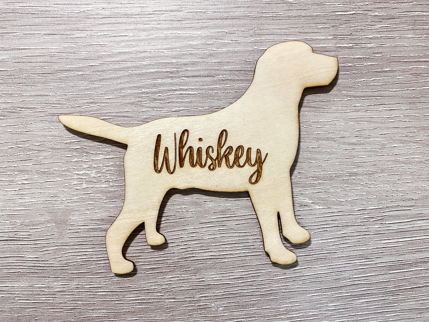 Laser Engraved Dog Magnet | Handmade Pet Magnet | Personalized Wood Baltic Birch Pet Magnet For Dogs and Cats