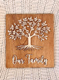 Our Family Personalized Laser Cut Family Tree with Family Names