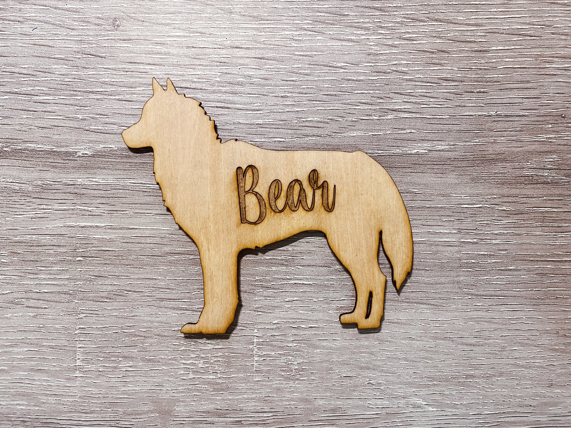 Laser Engraved Dog Magnet | Handmade Pet Magnet | Personalized Wood Baltic Birch Pet Magnet For Dogs and Cats