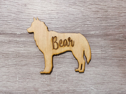 Laser Engraved Dog Magnet | Handmade Pet Magnet | Personalized Wood Baltic Birch Pet Magnet For Dogs and Cats