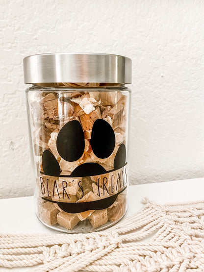 Personalized Pet Treat Jar / Custom Treat Jar for Dogs, Cat & More