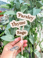 Garden Herb Stakes Set of 9, Herb Markers, Garden Signs | Engrave & Cut File | Adobe Illustrator, SVG, EPS, PDF | Glowforge, Cricut Ready