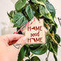 Home Sweet Home House Shaped Cross Country Moving Laser Cut Personalized Custom Ornament