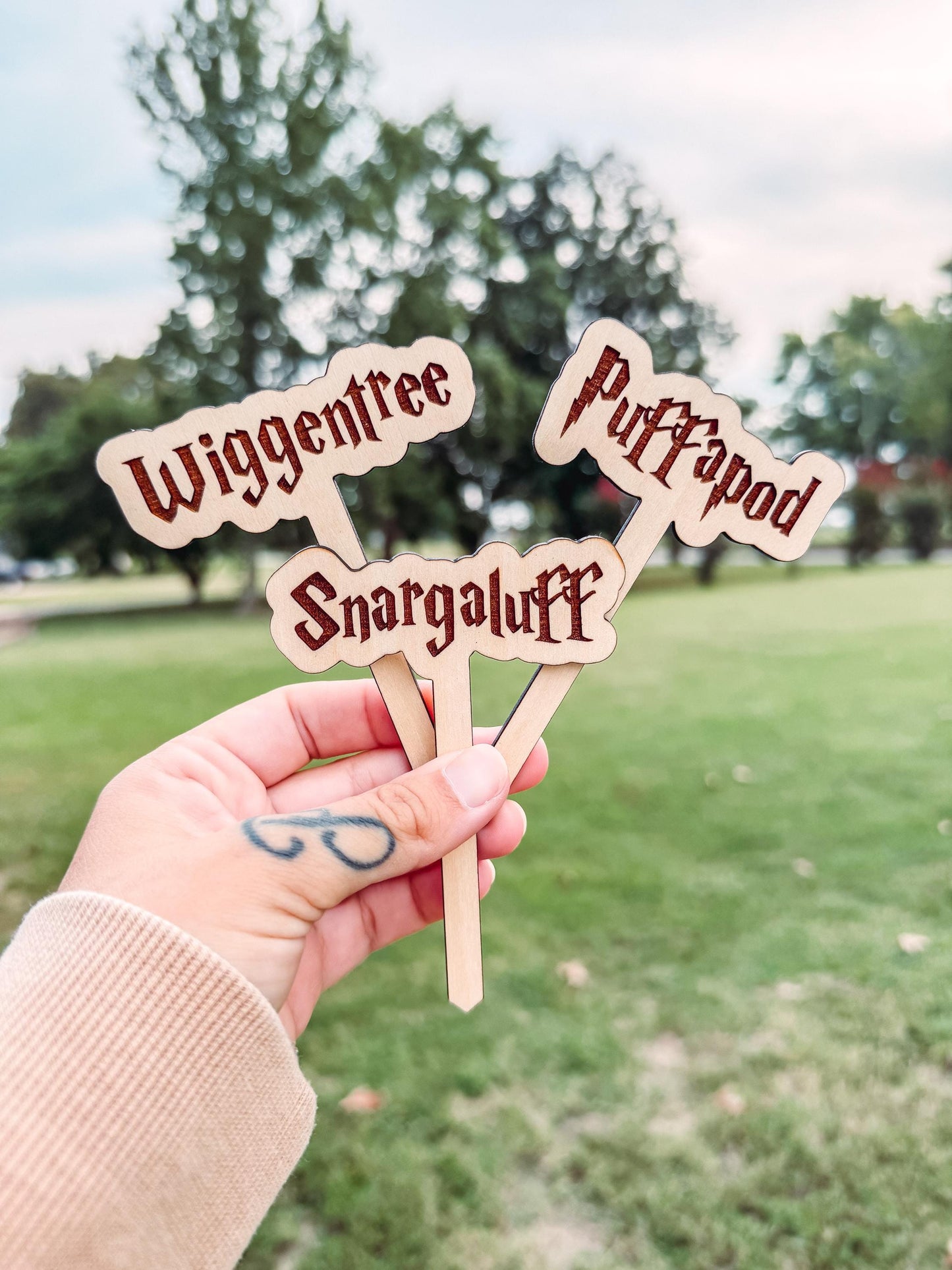 Magical Wizard Personalized Wooden Plant Stakes, Harry Plant Markers, Custom Stake, Garden Decor, Plant Accessories, Herbology Plant Signs