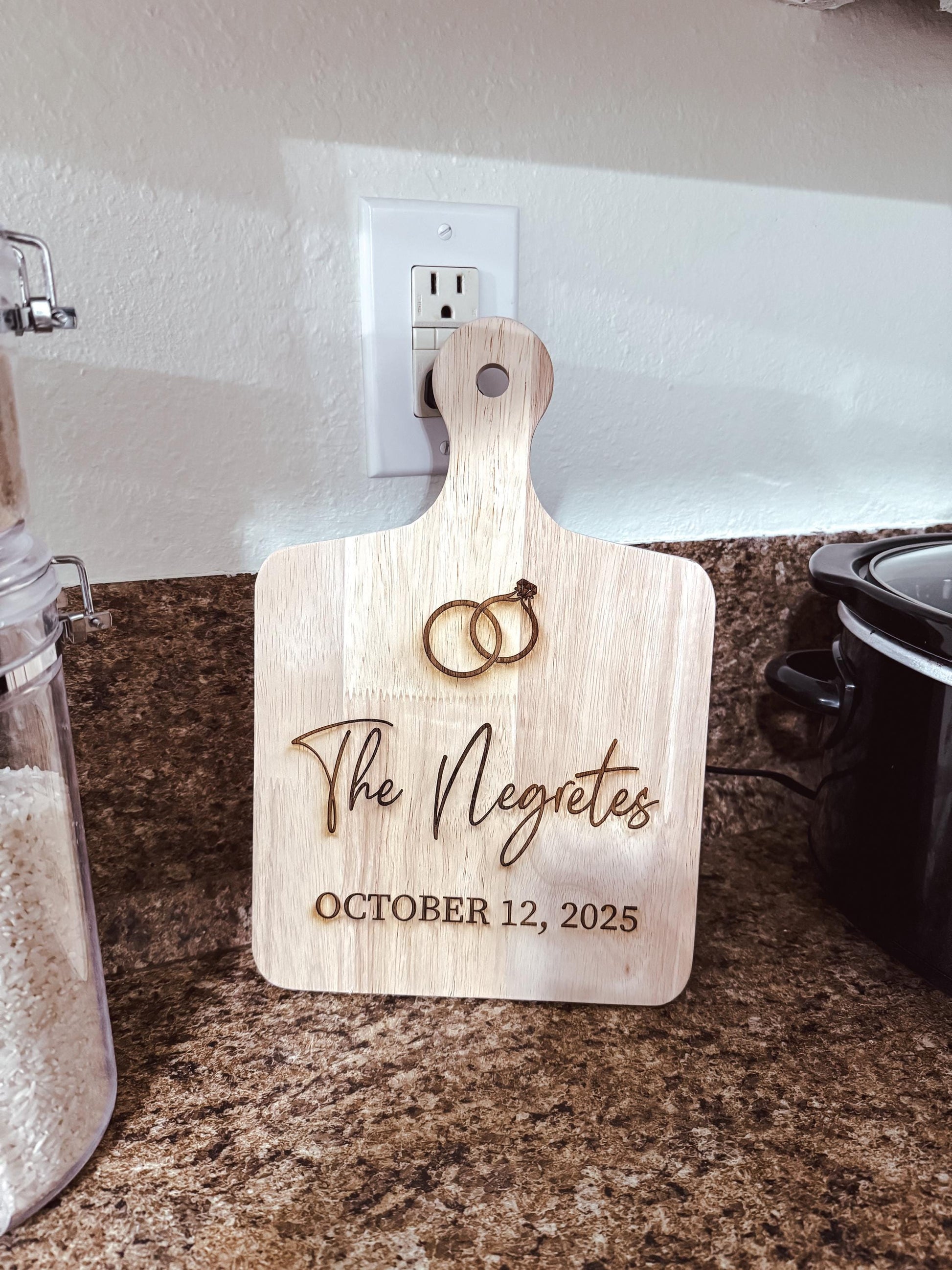 Personalized Last Name Engraved Cutting Board | Custom Wedding Gift | Laser Engraved Anniversary Gift | Western Wedding Decor | Paddle Board