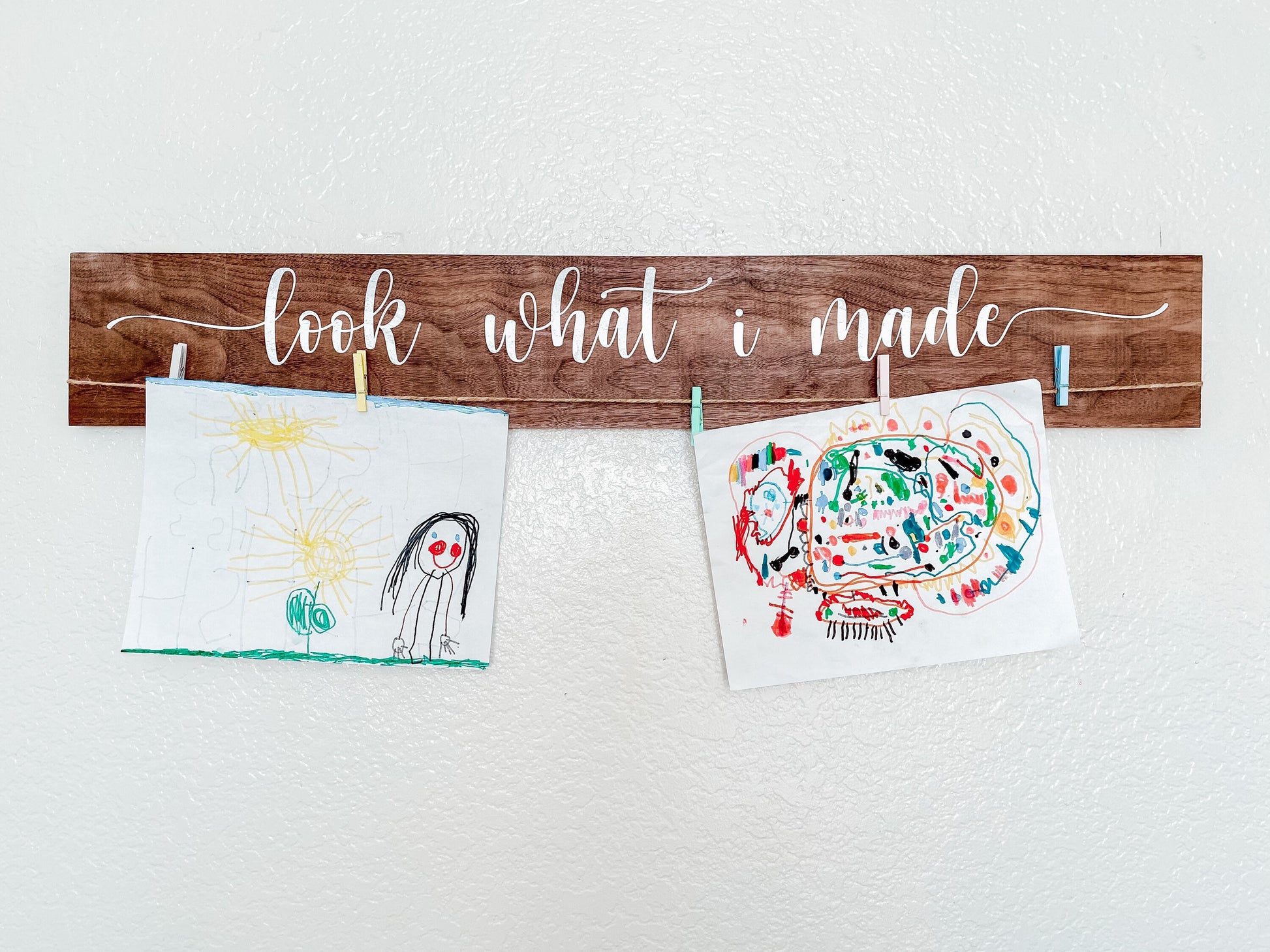 Look What I Made - Custom Wall Sign To Hang Kids Artwork