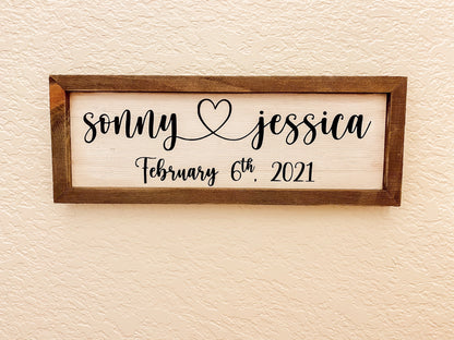 Wedding Sign / Couples Sign / Family Sign Custom Farmhouse Wall Decor