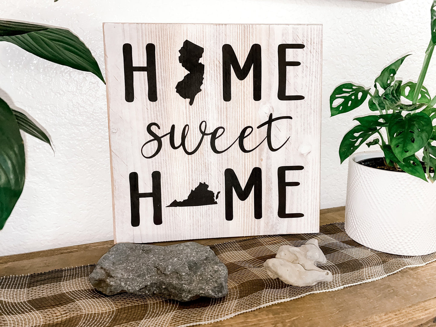 Home Sweet Home Custom States Moving Sign / Personalized New Home Sign