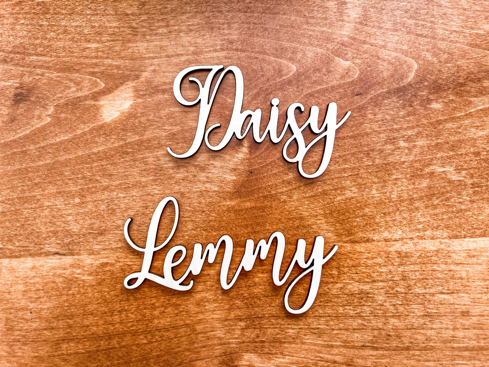 Laser Cut Cursive Wood Name / Personalized Wooden Name