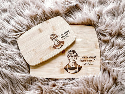 Jeffrey Dahmer Laser Engraved Bamboo Cutting Board