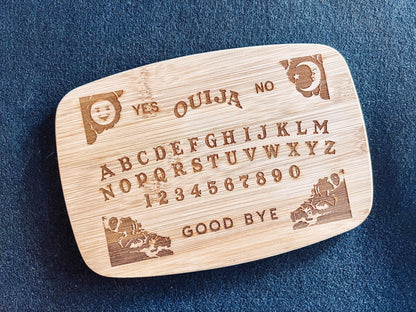 Ouija Board Spooky Halloween Haunted Laser Engraved Bamboo Cutting Board